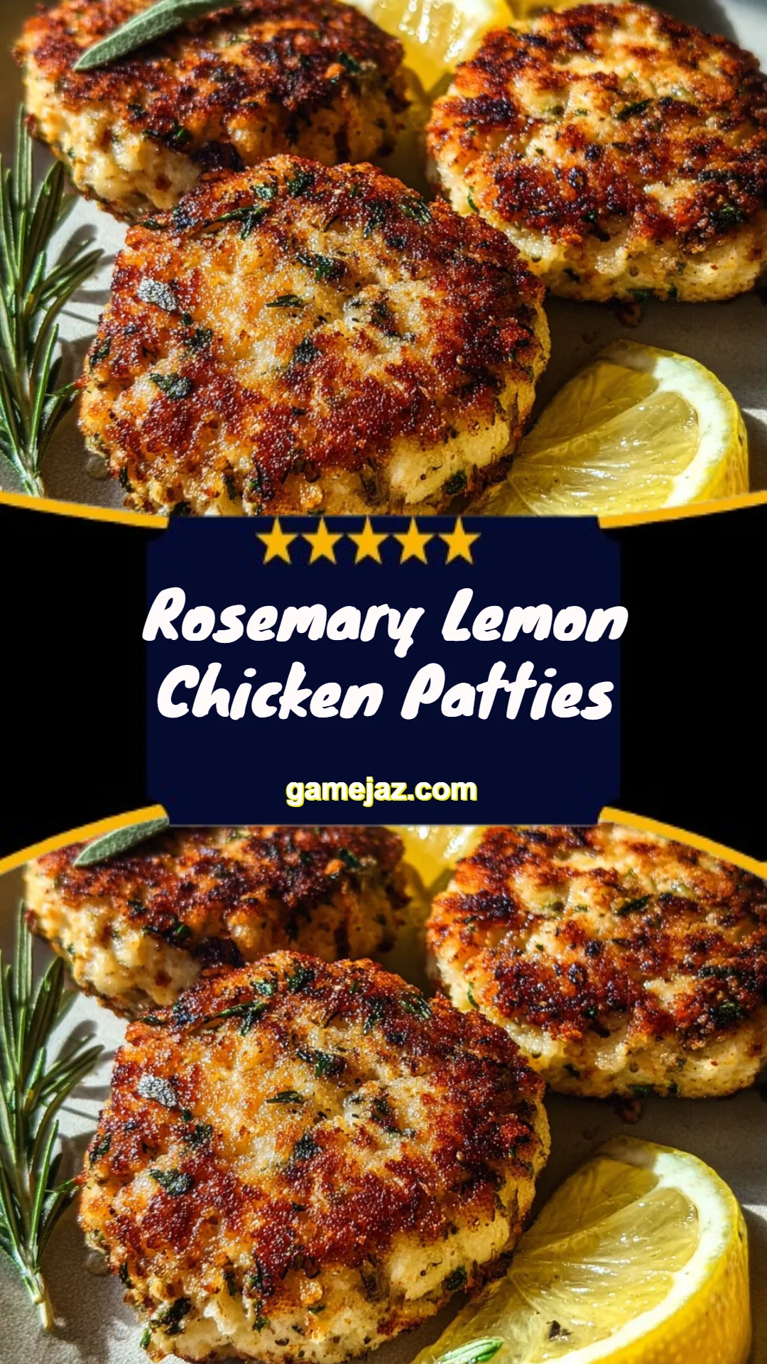 Rosemary Lemon Chicken Patties