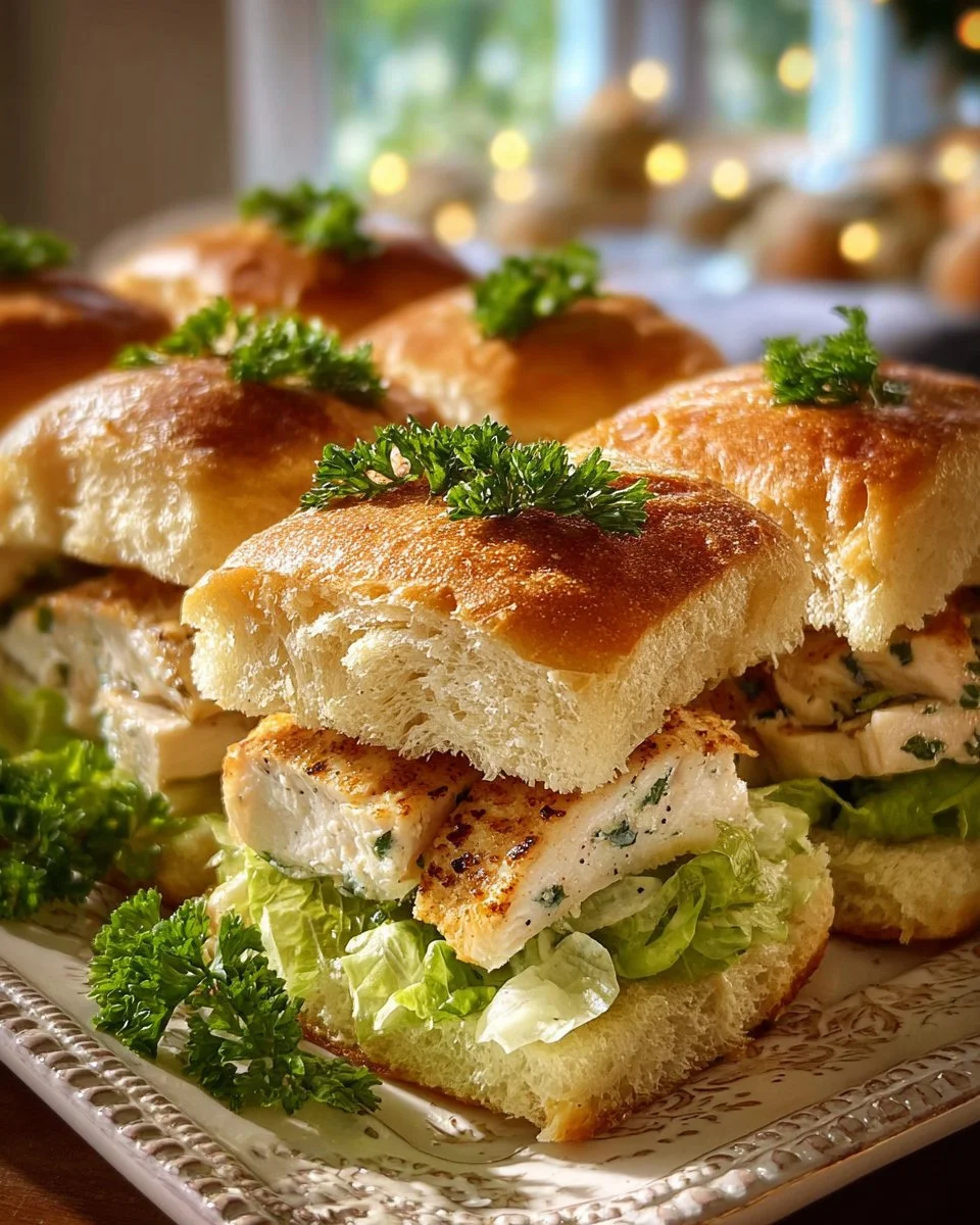 Garlic Butter Chicken Caesar Sandwiches
