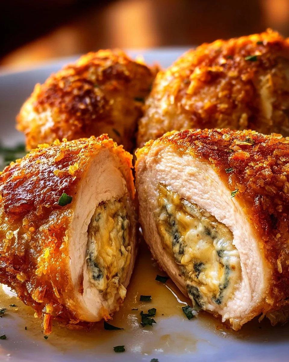 Herbed Ricotta Stuffed Chicken Rolls