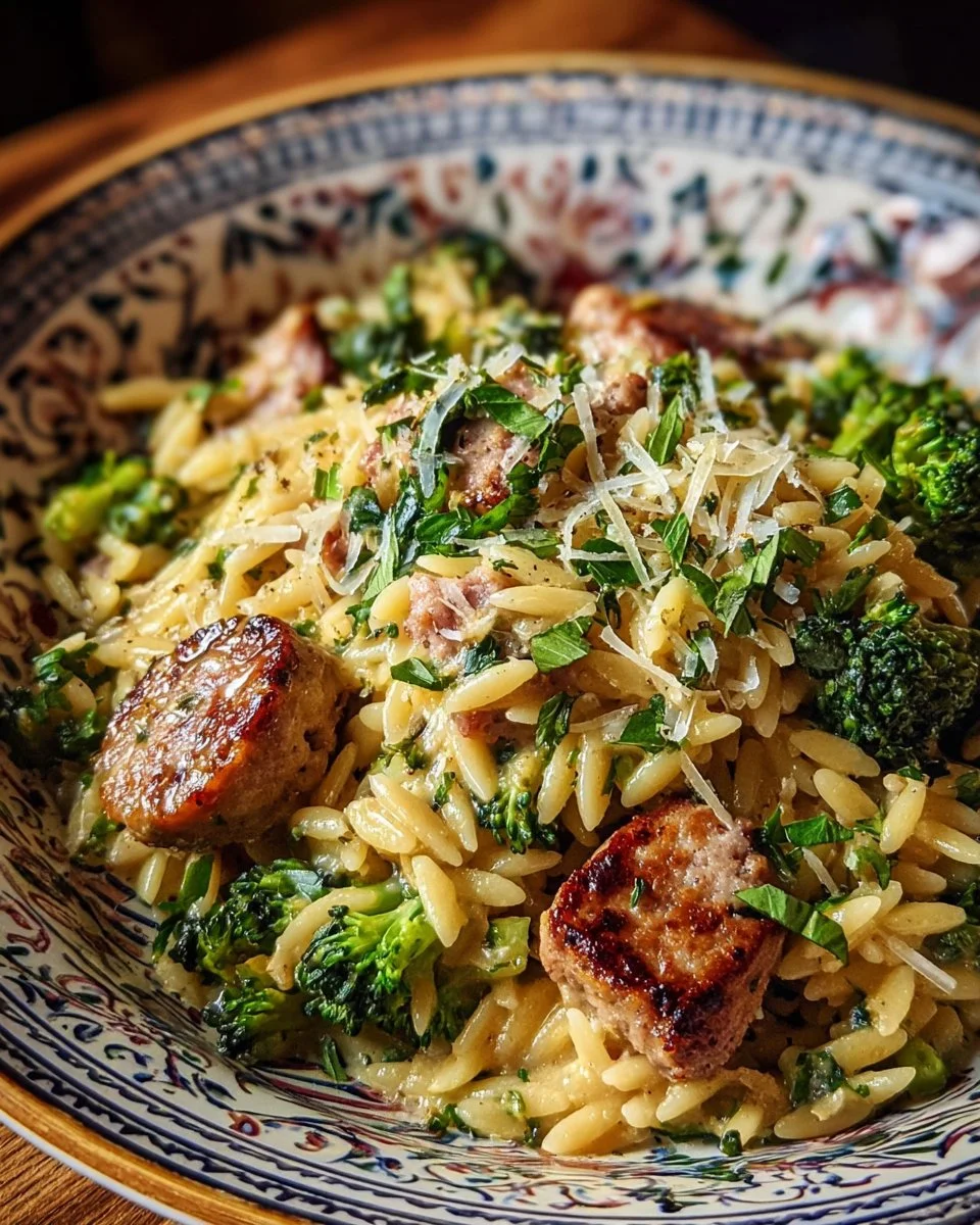 Chicken Sausage & Broccoli Orzo