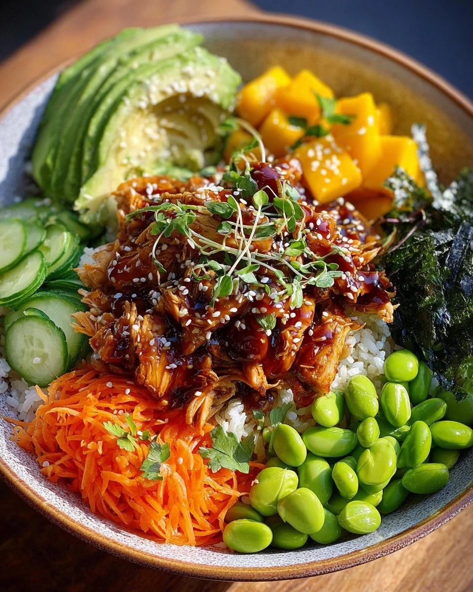 Sticky Chicken Poke Bowls