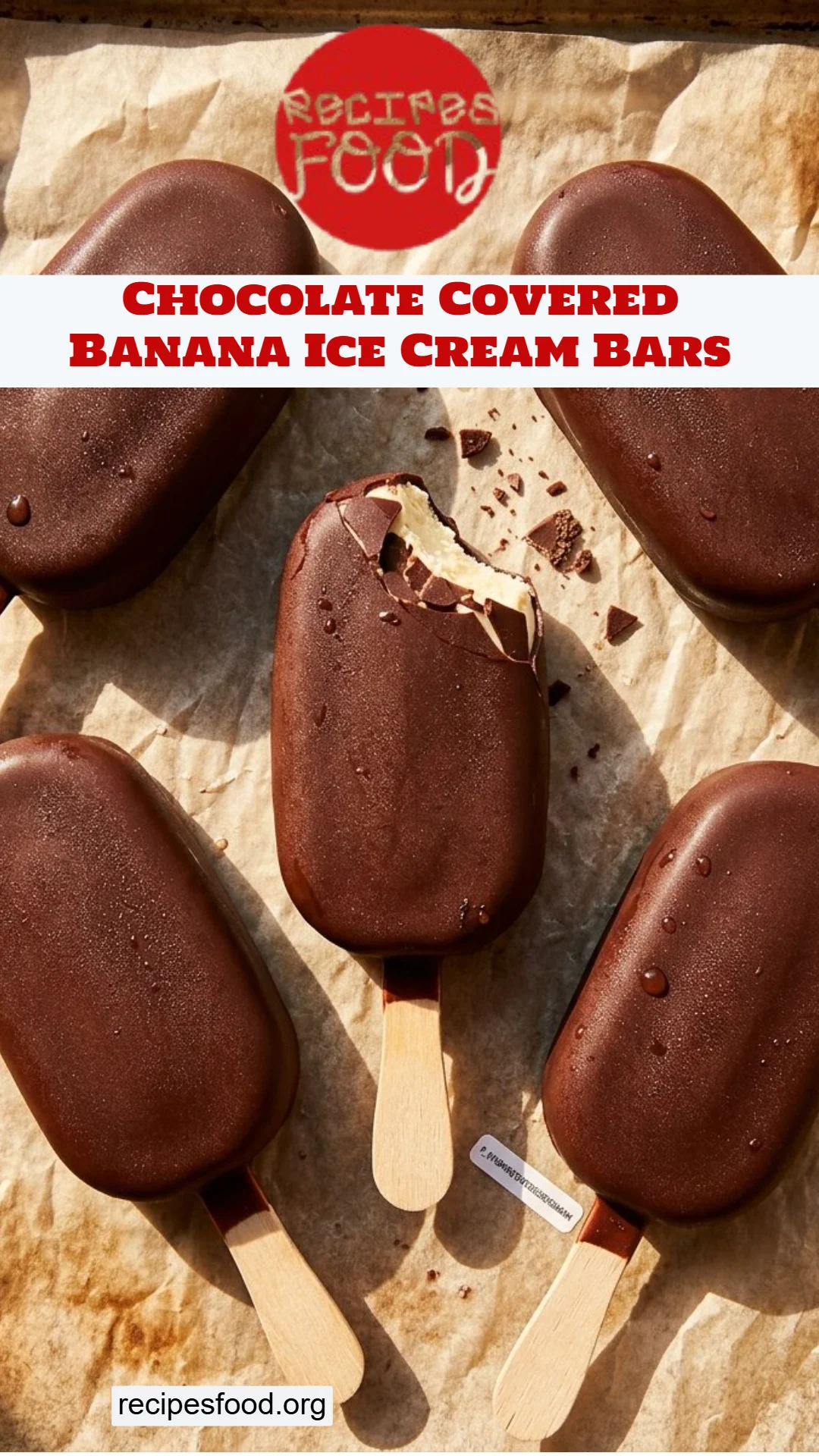 Chocolate Covered Banana Ice Cream Bars