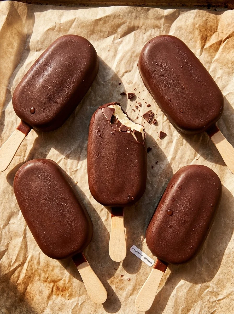 Chocolate Covered Banana Ice Cream Bars