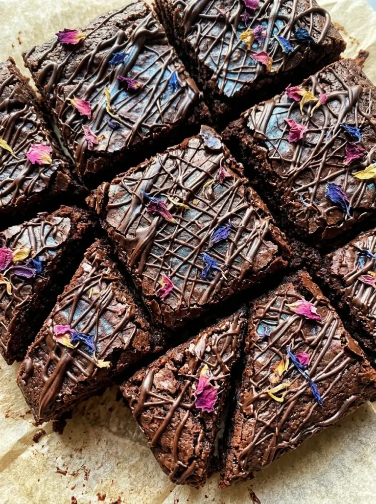 Delicious gluten-free and Paleo collagen brownies on a wooden table