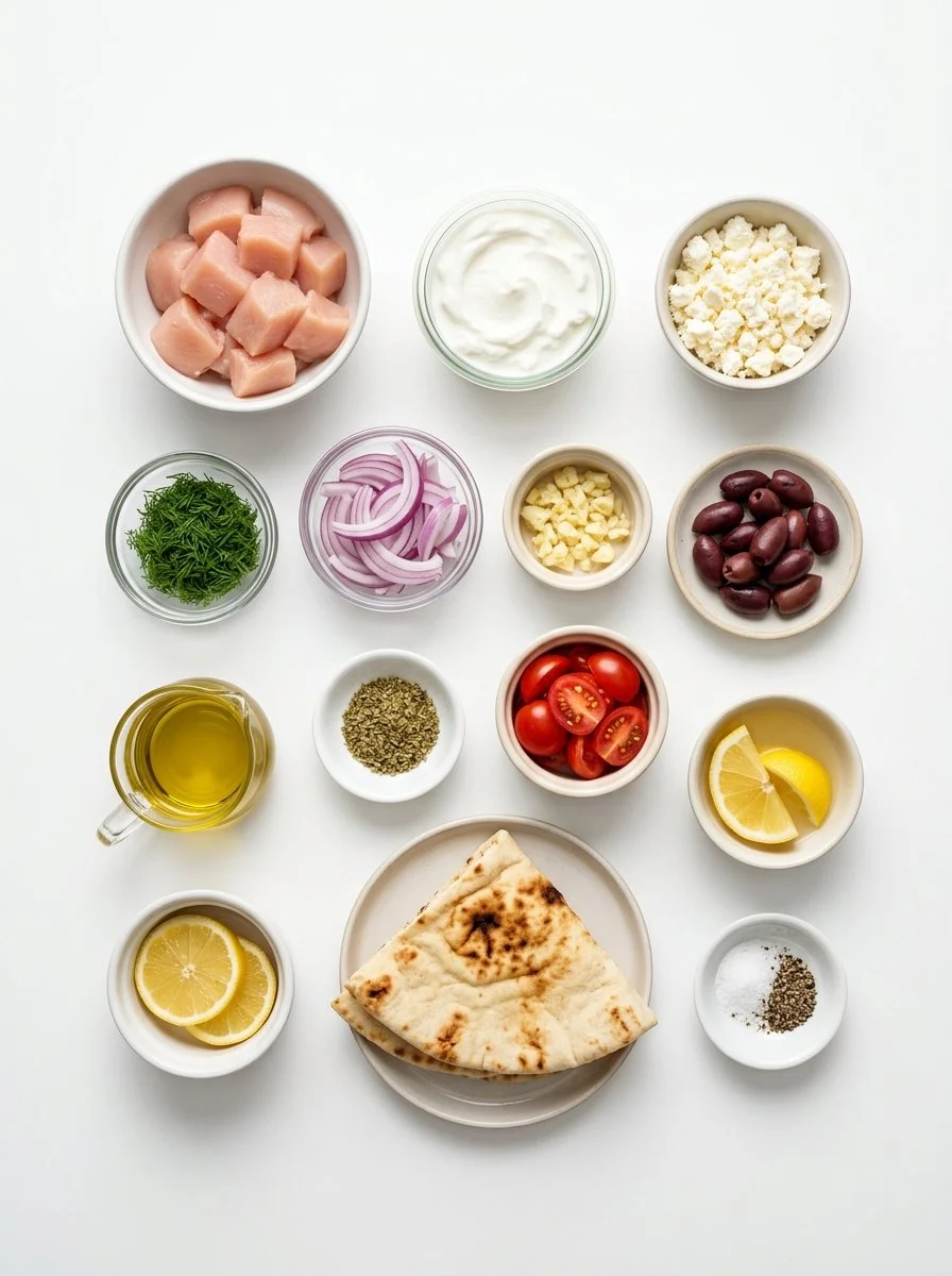 Crockpot Greek Chicken Pitas with Tzatziki