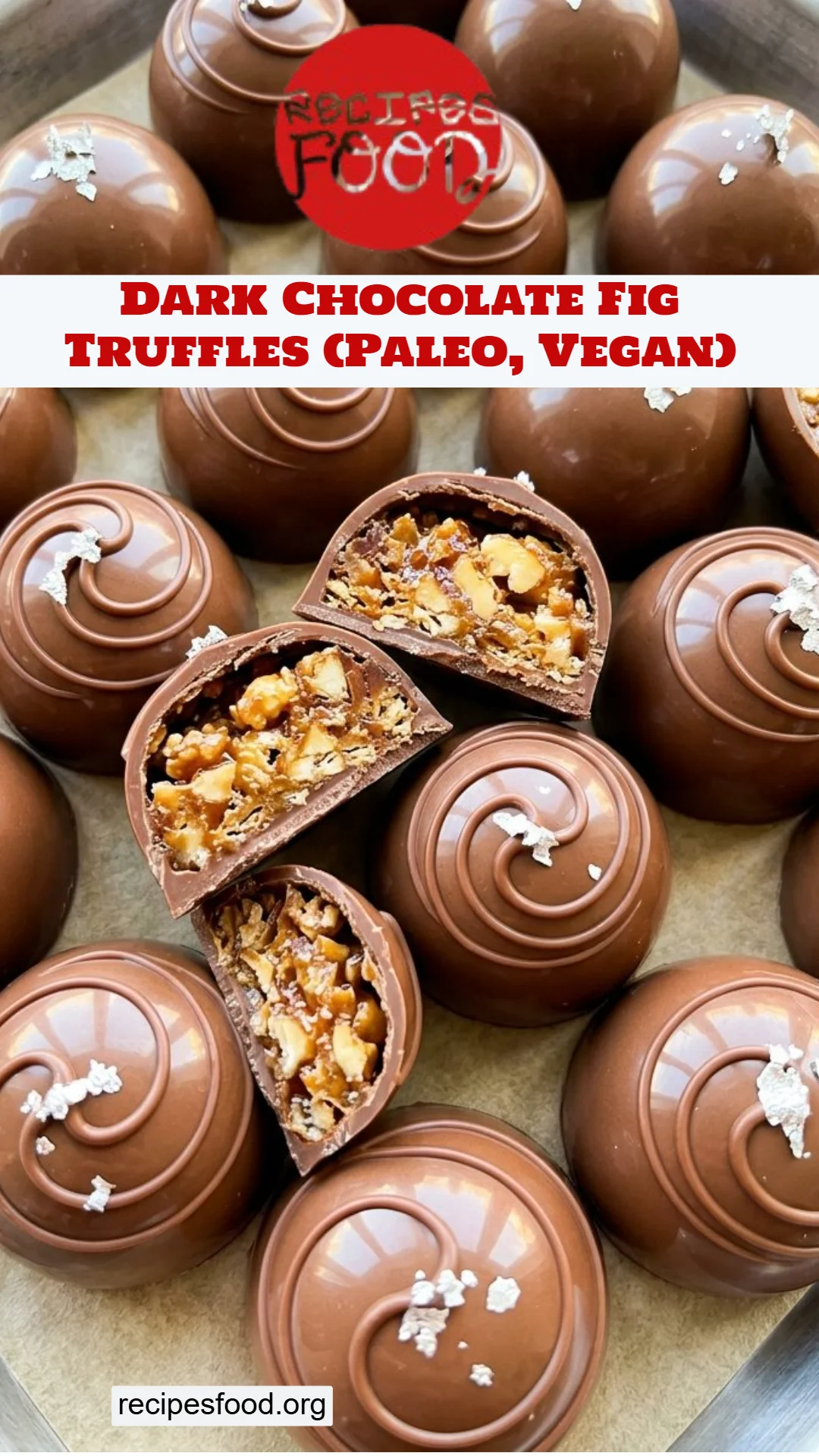 Dark Chocolate Fig Truffles (Paleo, Vegan)