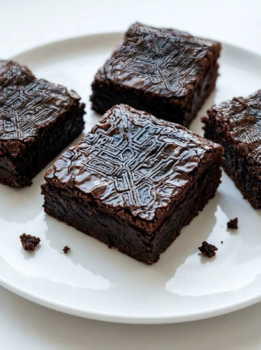 Delicious Greek Yogurt Brownies topped with chocolate chips