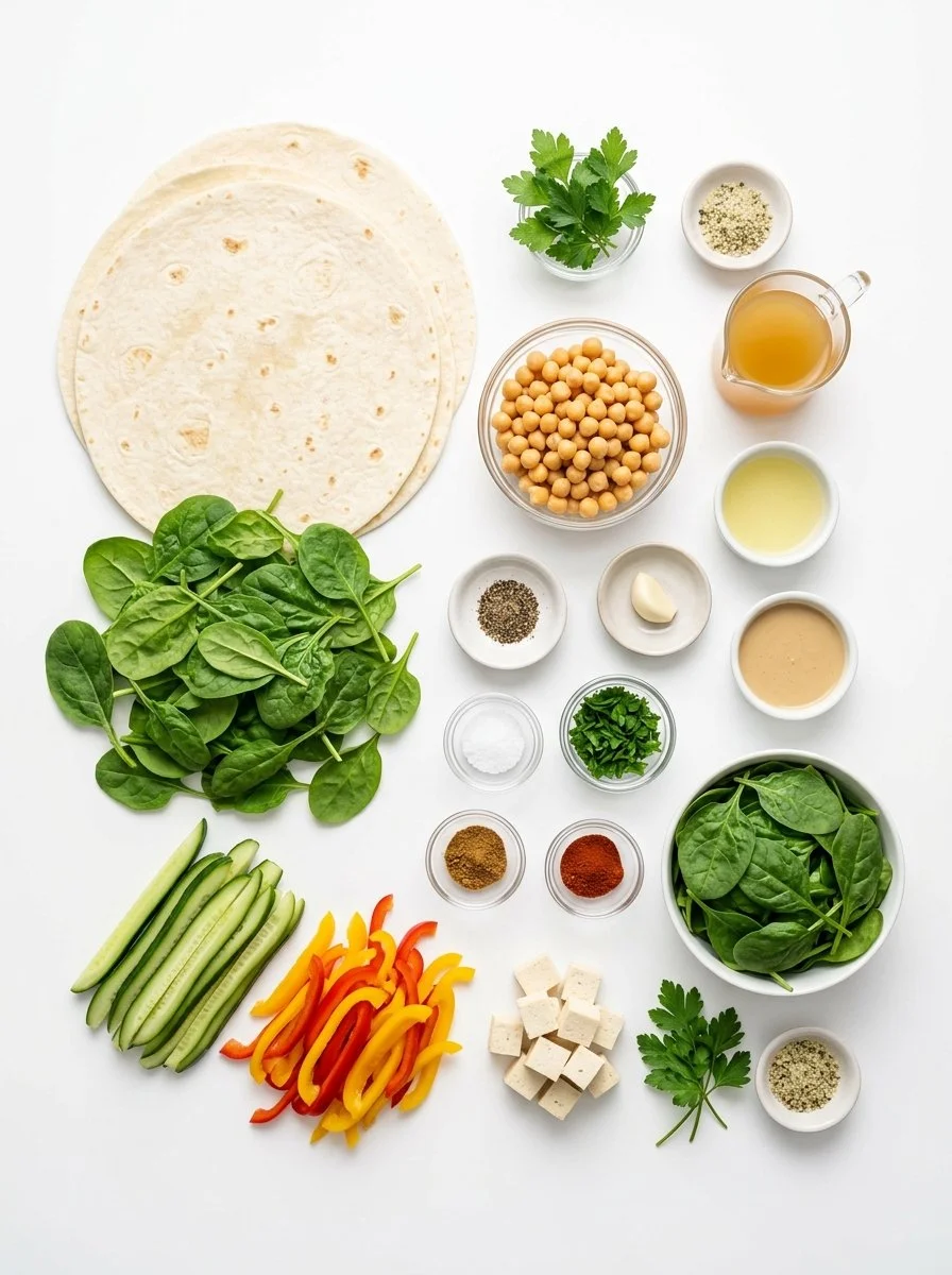 Delightful Spinach Hummus Lunch Wraps