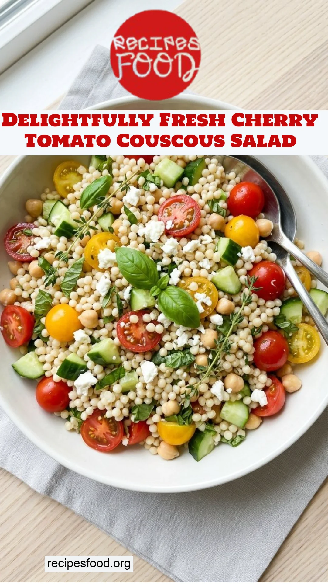 Delightfully Fresh Cherry Tomato Couscous Salad