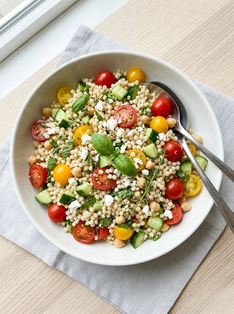 Delightfully Fresh Cherry Tomato Couscous Salad