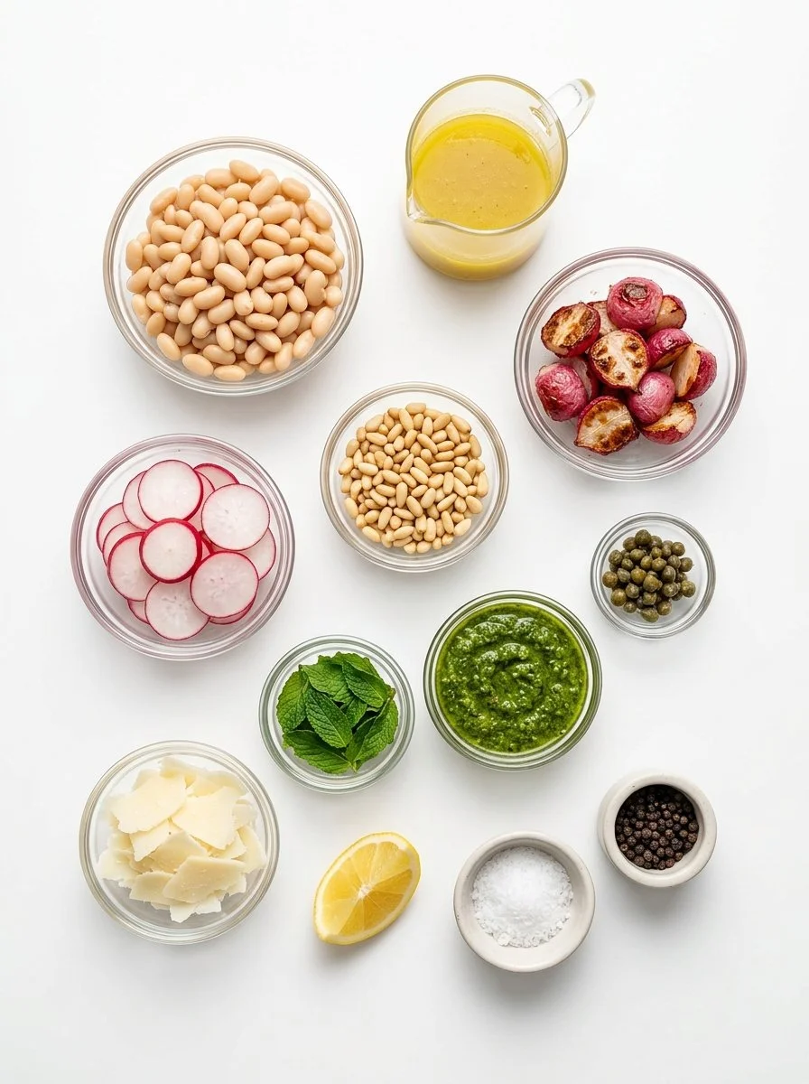 Delightfully Fresh Radish Salad with Radish Top Pesto