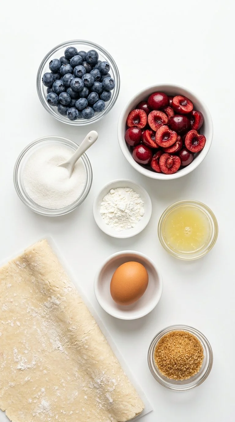 Easy Blueberry Cherry Galette