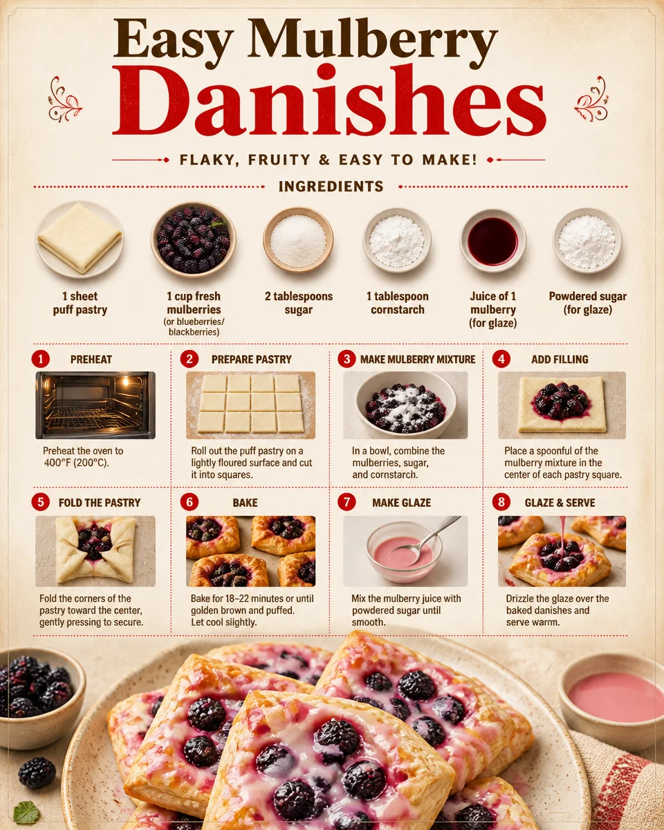 Easy Mulberry Danishes
