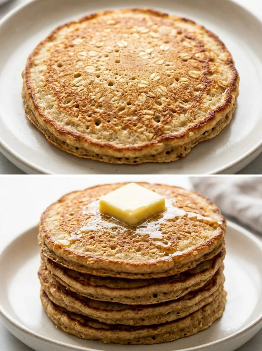 Fluffy Oatmeal Pancakes Without Banana