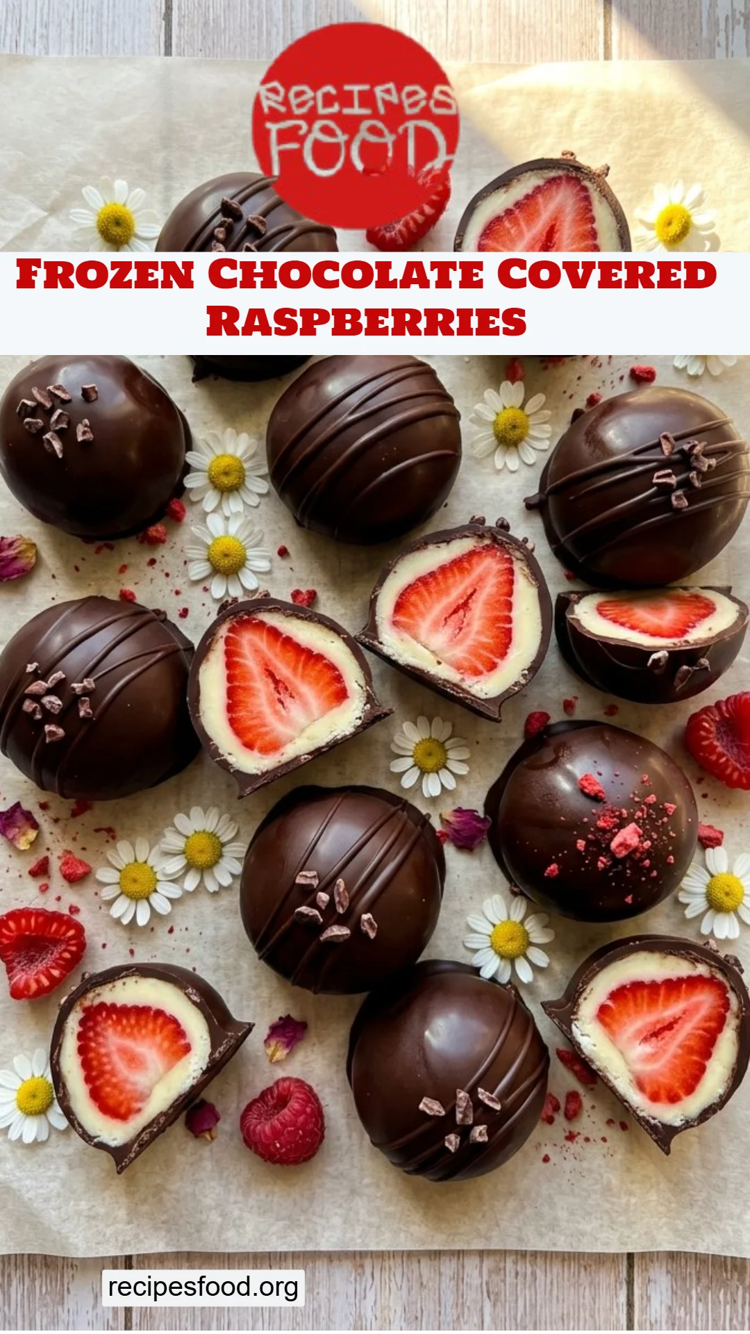 Frozen Chocolate Covered Raspberries