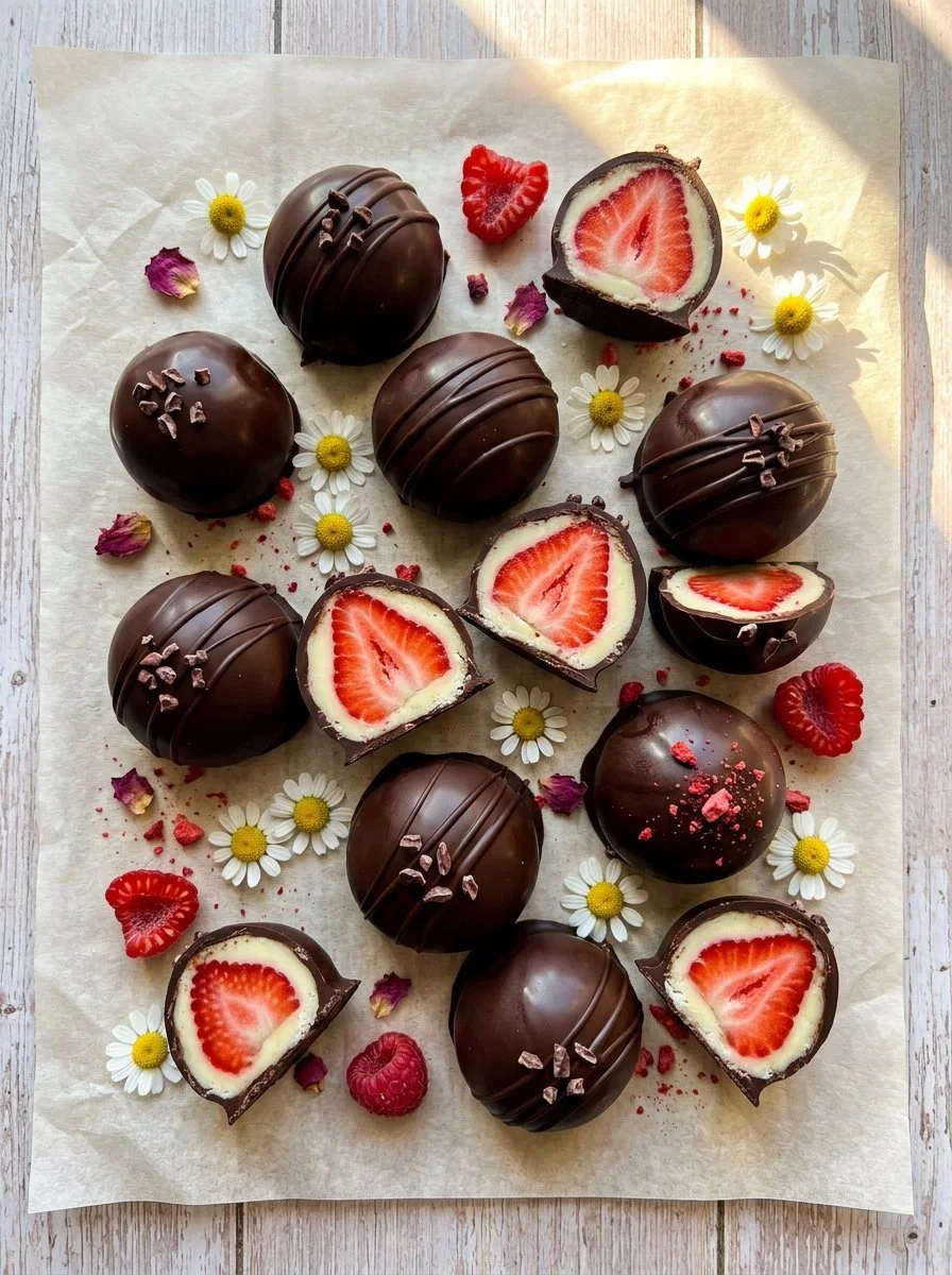 Frozen Chocolate Covered Raspberries