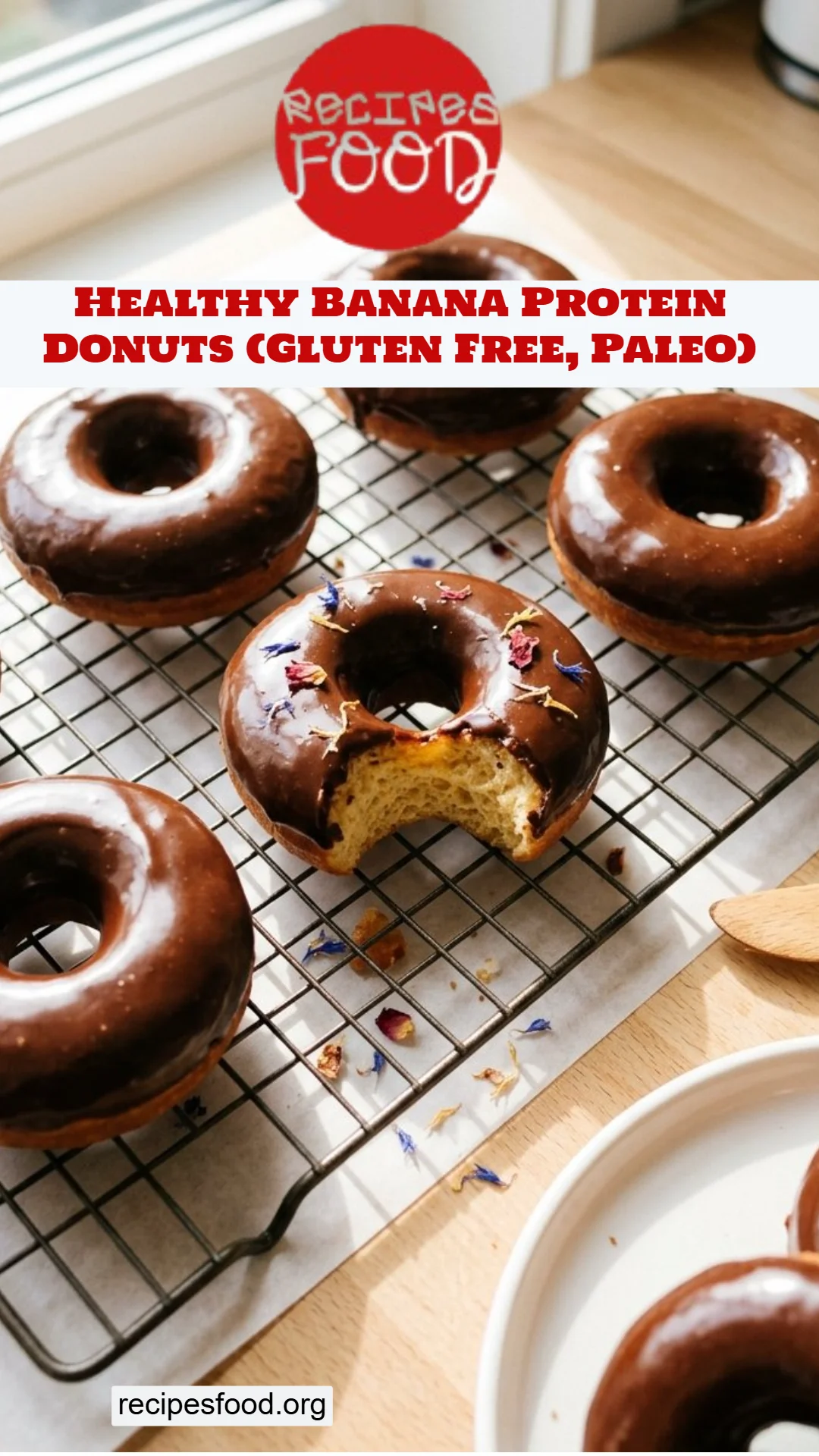 Healthy Banana Protein Donuts (Gluten Free, Paleo)
