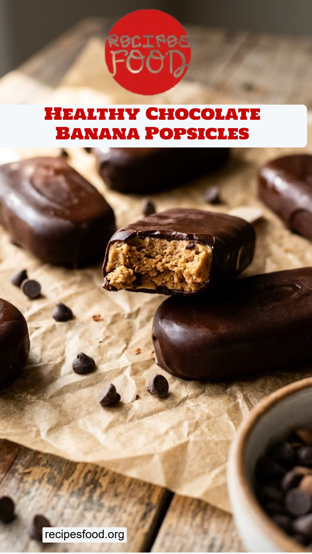 Healthy Chocolate Banana Popsicles