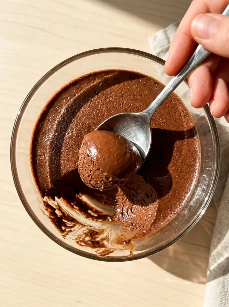 Healthy Chocolate Ninja Creami dessert made dairy-free and paleo-friendly