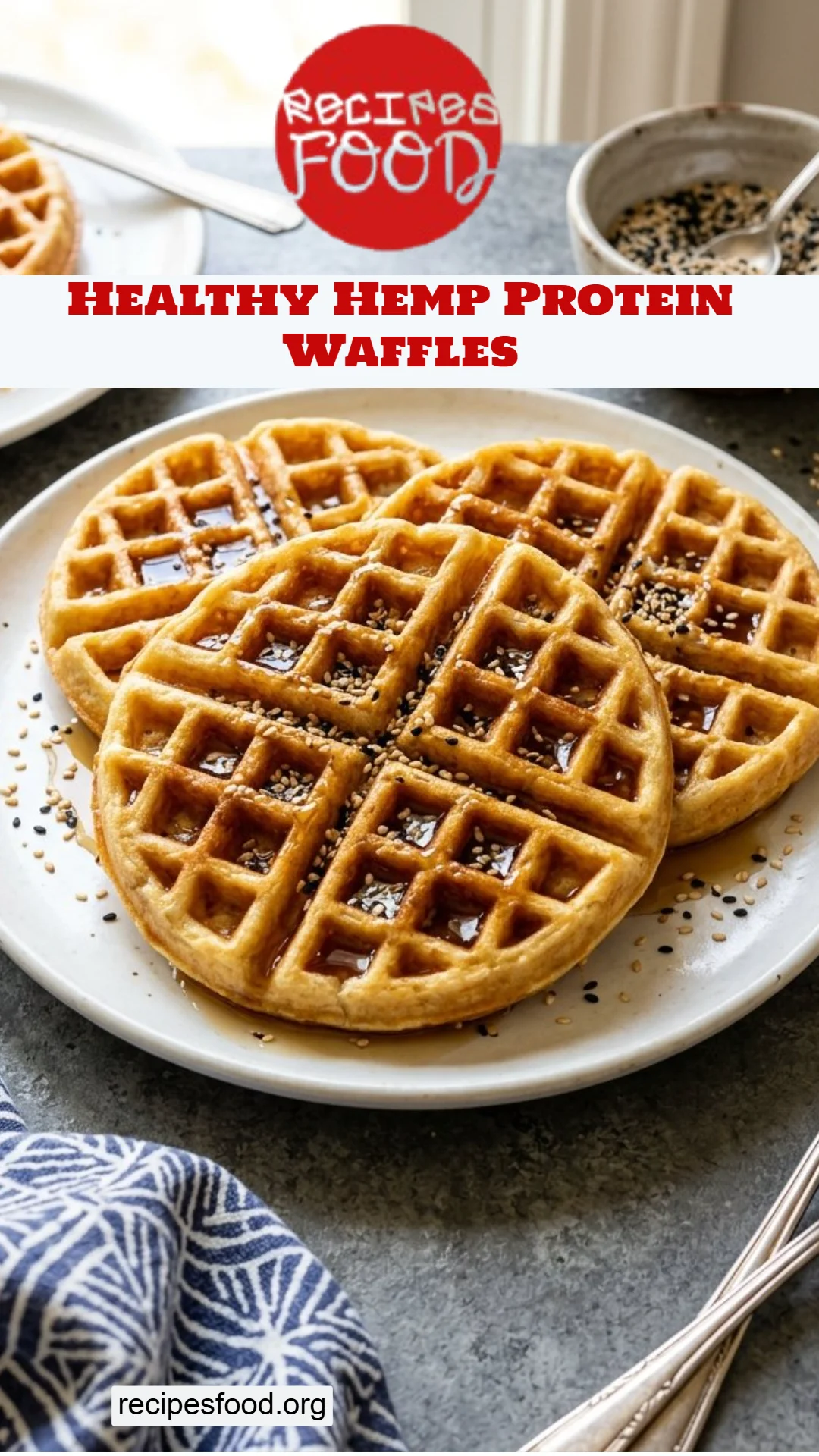 Healthy Hemp Protein Waffles