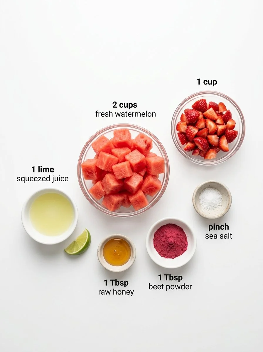 Healthy Strawberry Watermelon Popsicles