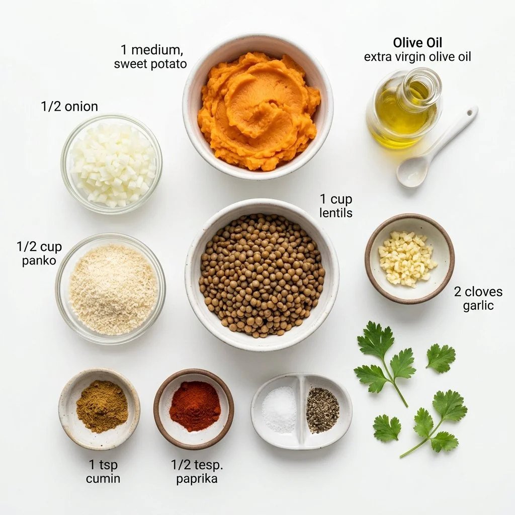 Healthy Sweet Potato Lentil Patties