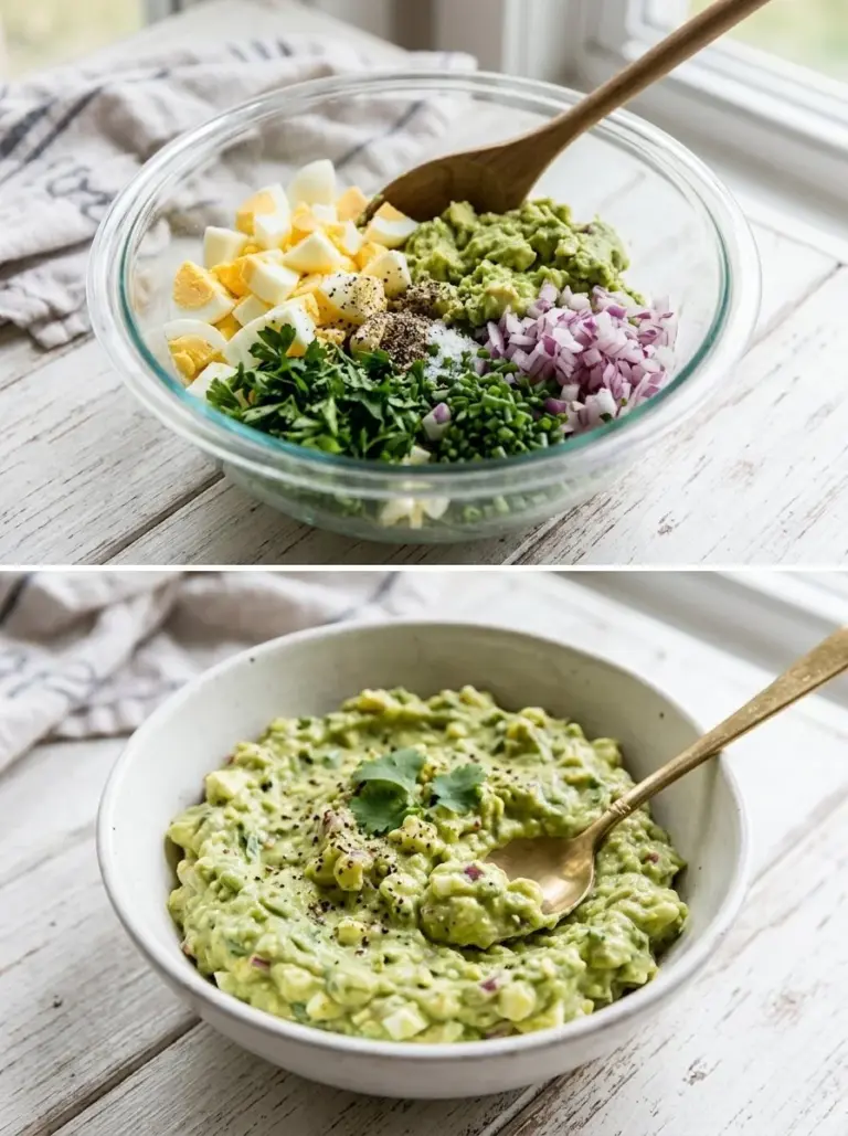 High protein avocado egg salad recipe without mayo