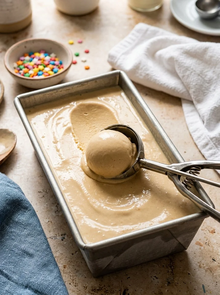 Homemade Banana Ice Cream without Eggs
