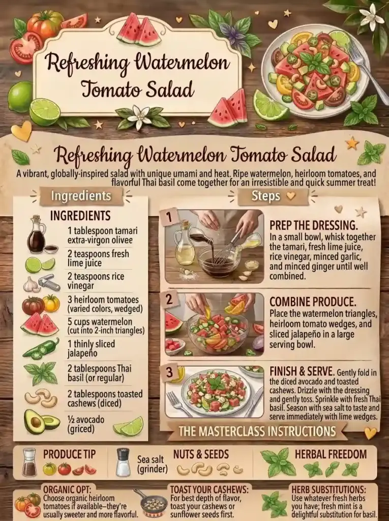 Refreshing Watermelon Tomato Salad