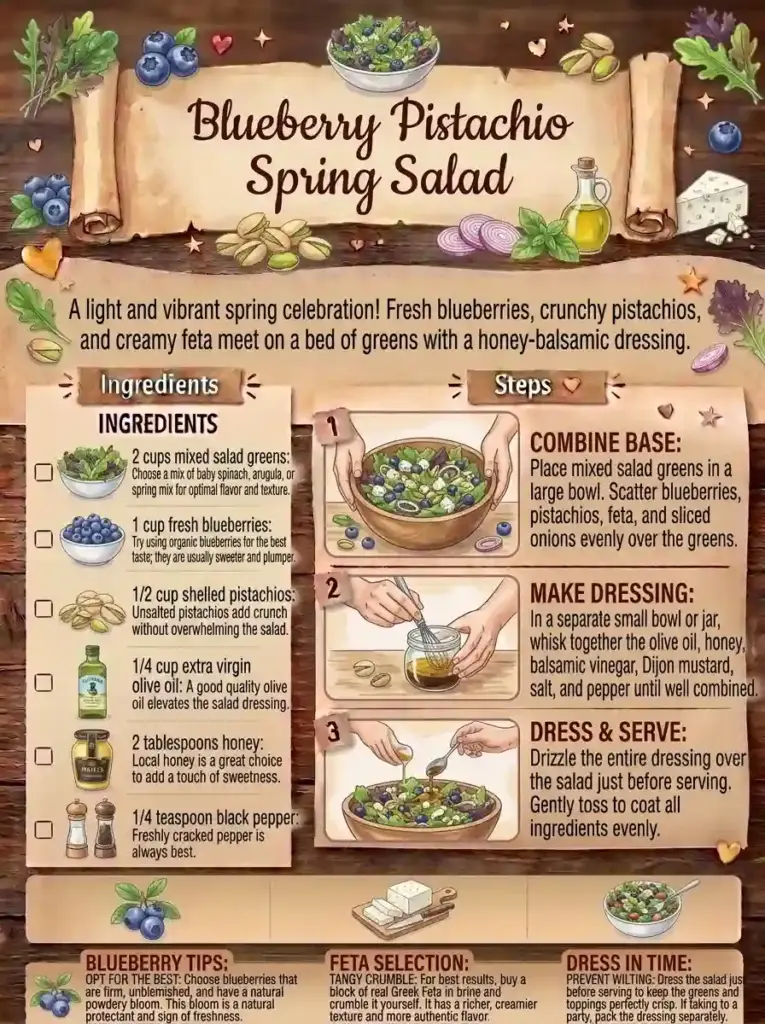 Blueberry Pistachio Spring Salad