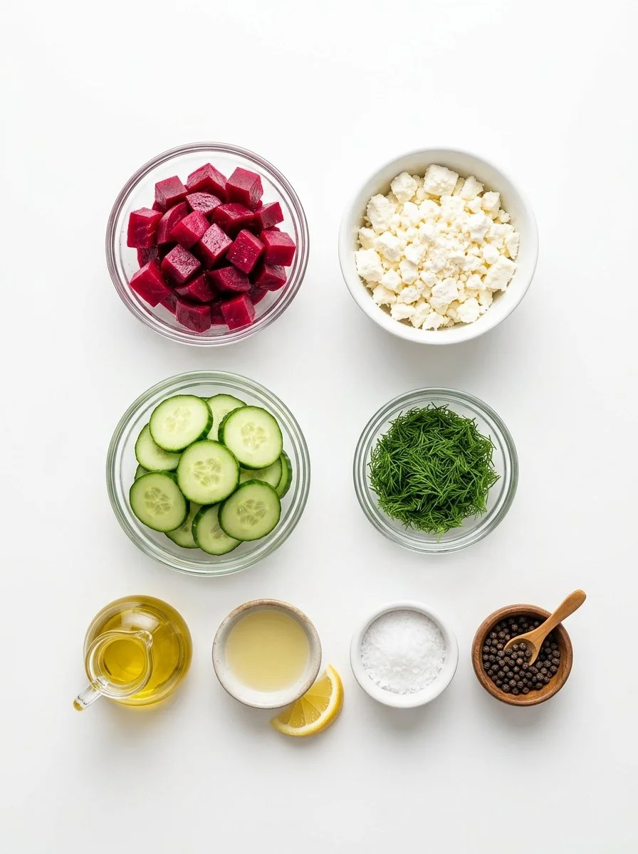 Irresistible Beet Feta Salad with Cucumber and Dill