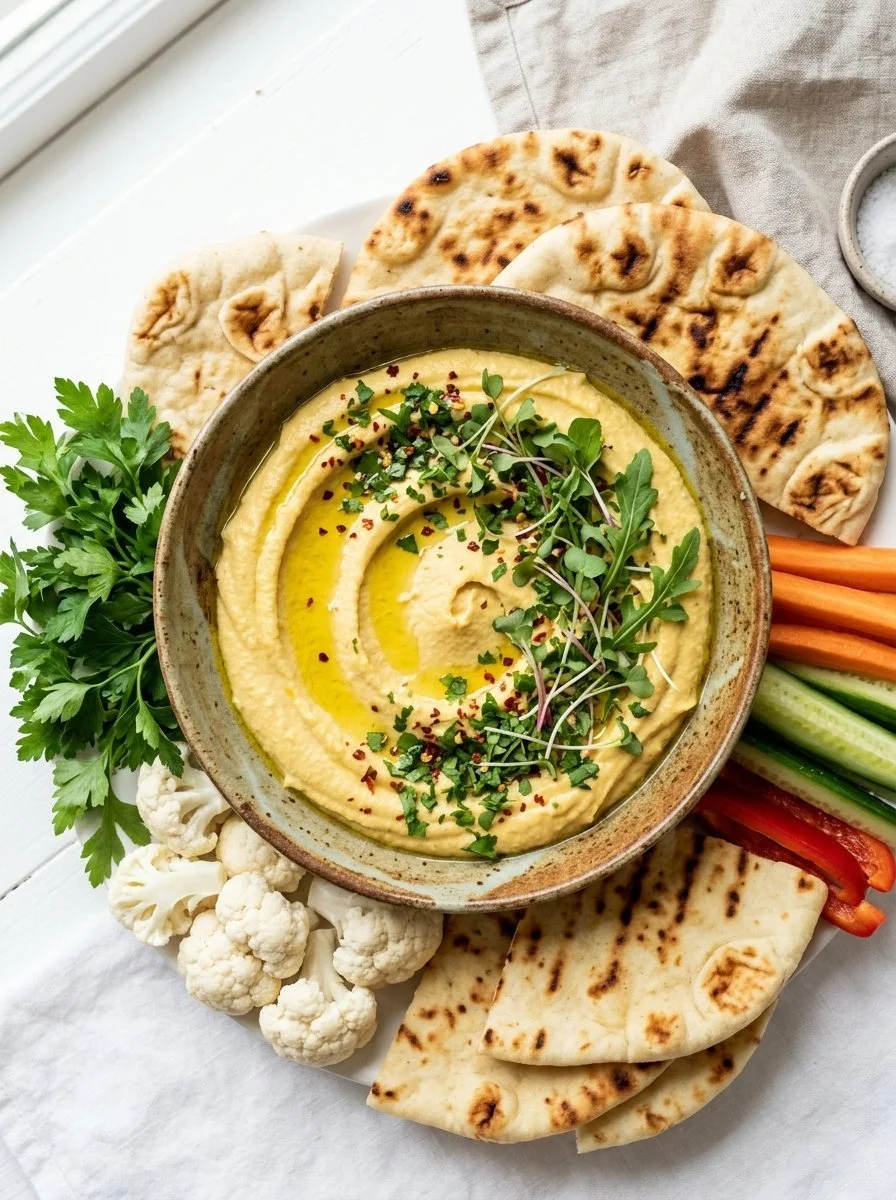 Irresistibly Creamy Red Lentil Hummus