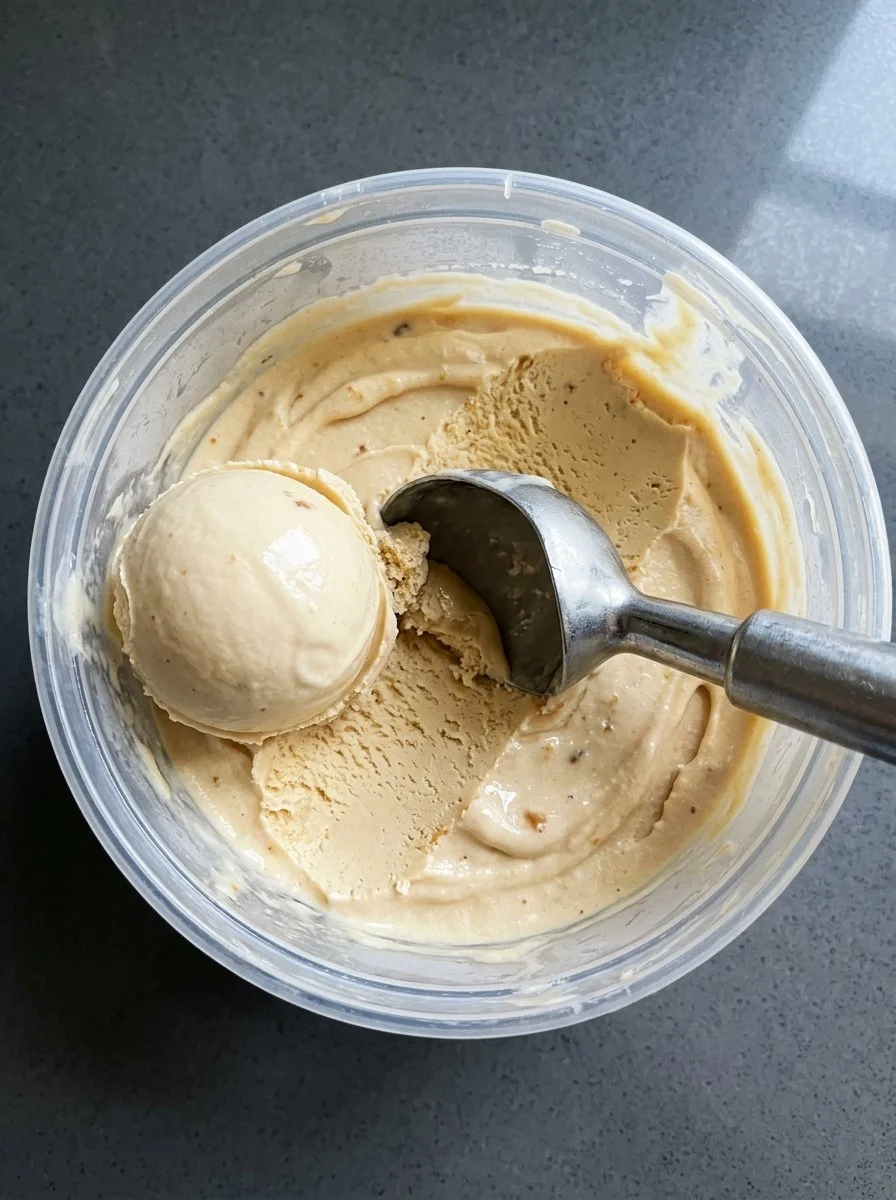 Delicious bowl of homemade Maple Pecan Ice Cream made with Ninja Creami