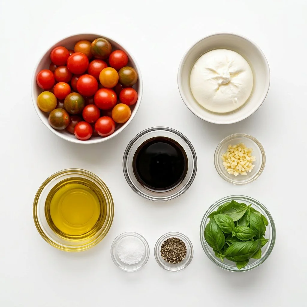 Marinated Cherry Tomatoes with Burrata