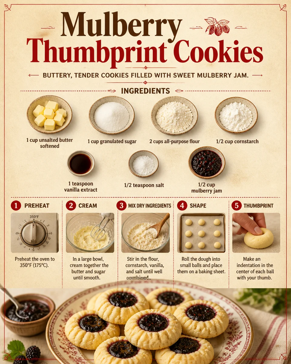 Mulberry Thumbprint Cookies