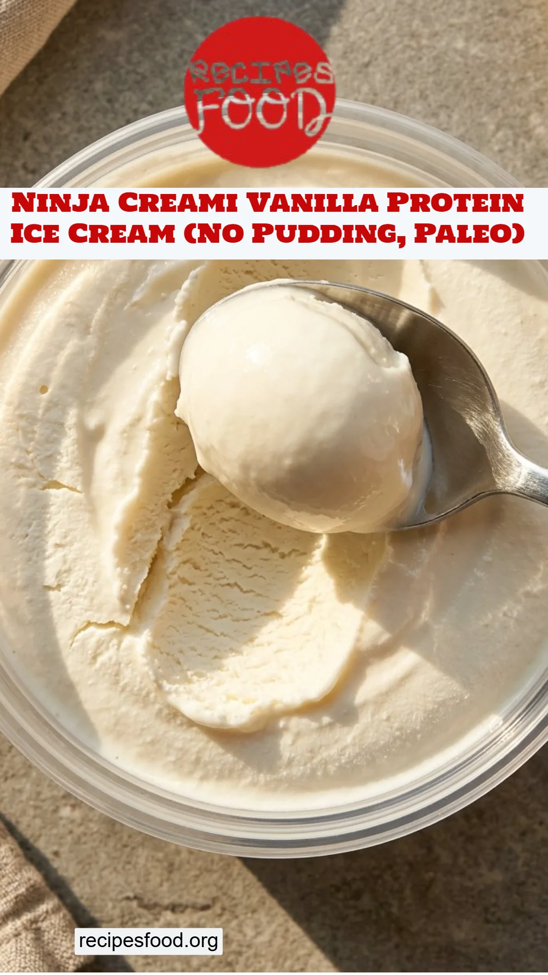 Ninja Creami Vanilla Protein Ice Cream (No Pudding, Paleo)