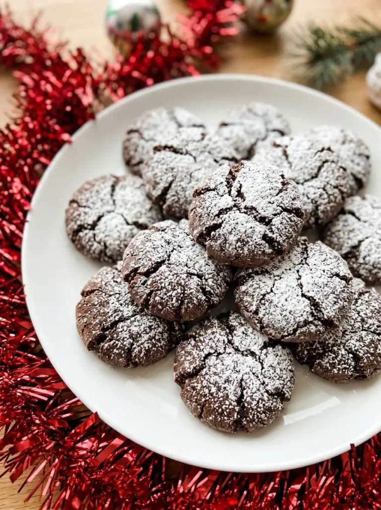 Paleo Chocolate Crinkle Cookies gluten free and vegan treat