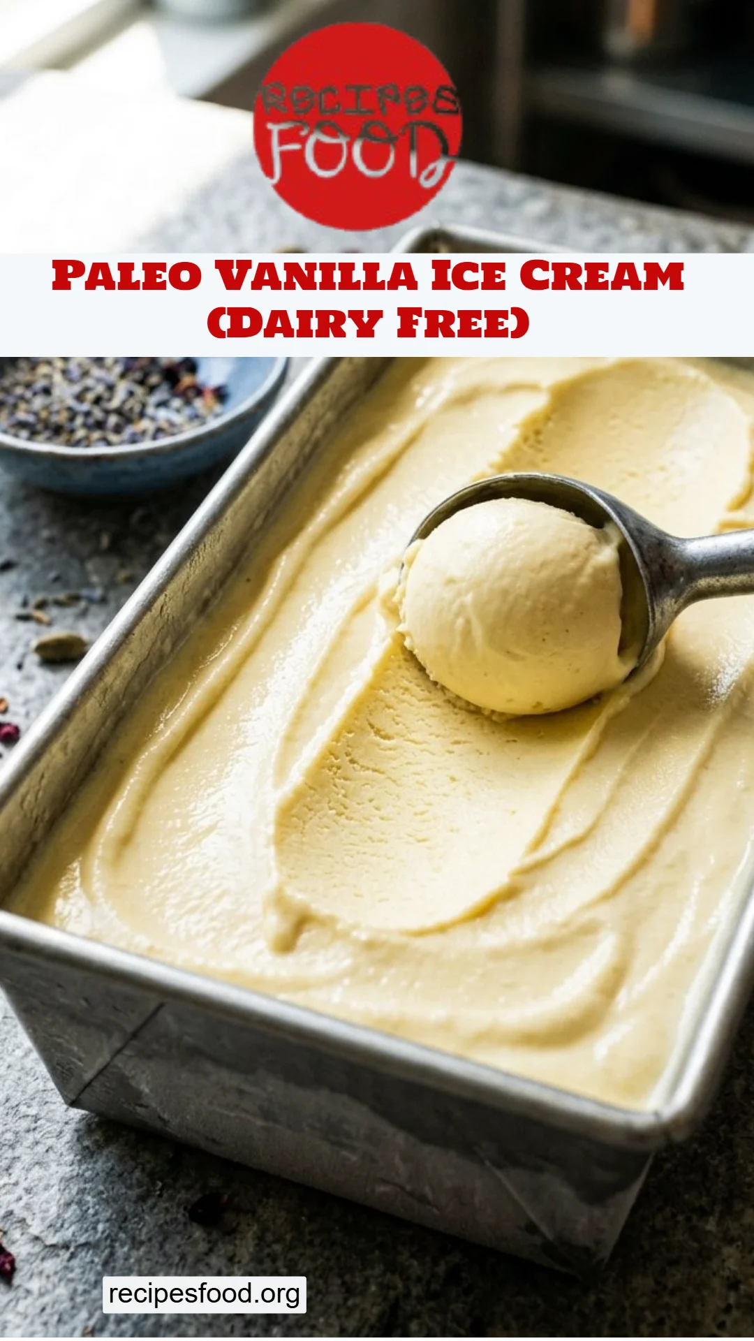 Paleo Vanilla Ice Cream (Dairy Free)