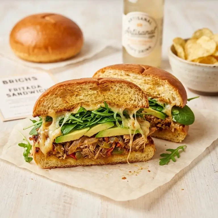 Pesto turkey sandwich with avocado and bacon on a picnic table