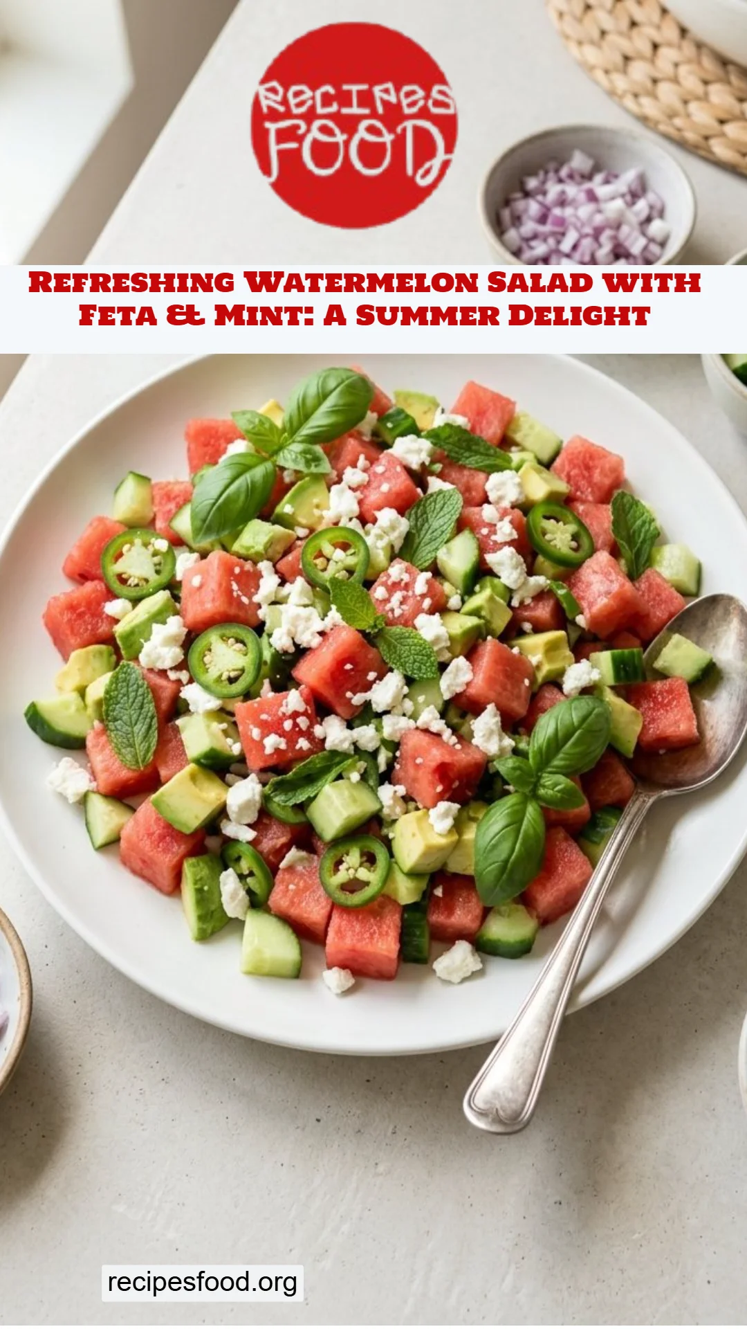Refreshing Watermelon Salad with Feta & Mint: A Summer Delight