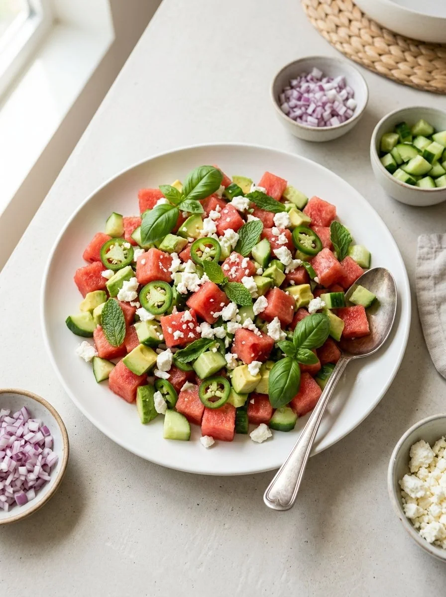Refreshing Watermelon Salad with Feta & Mint: A Summer Delight