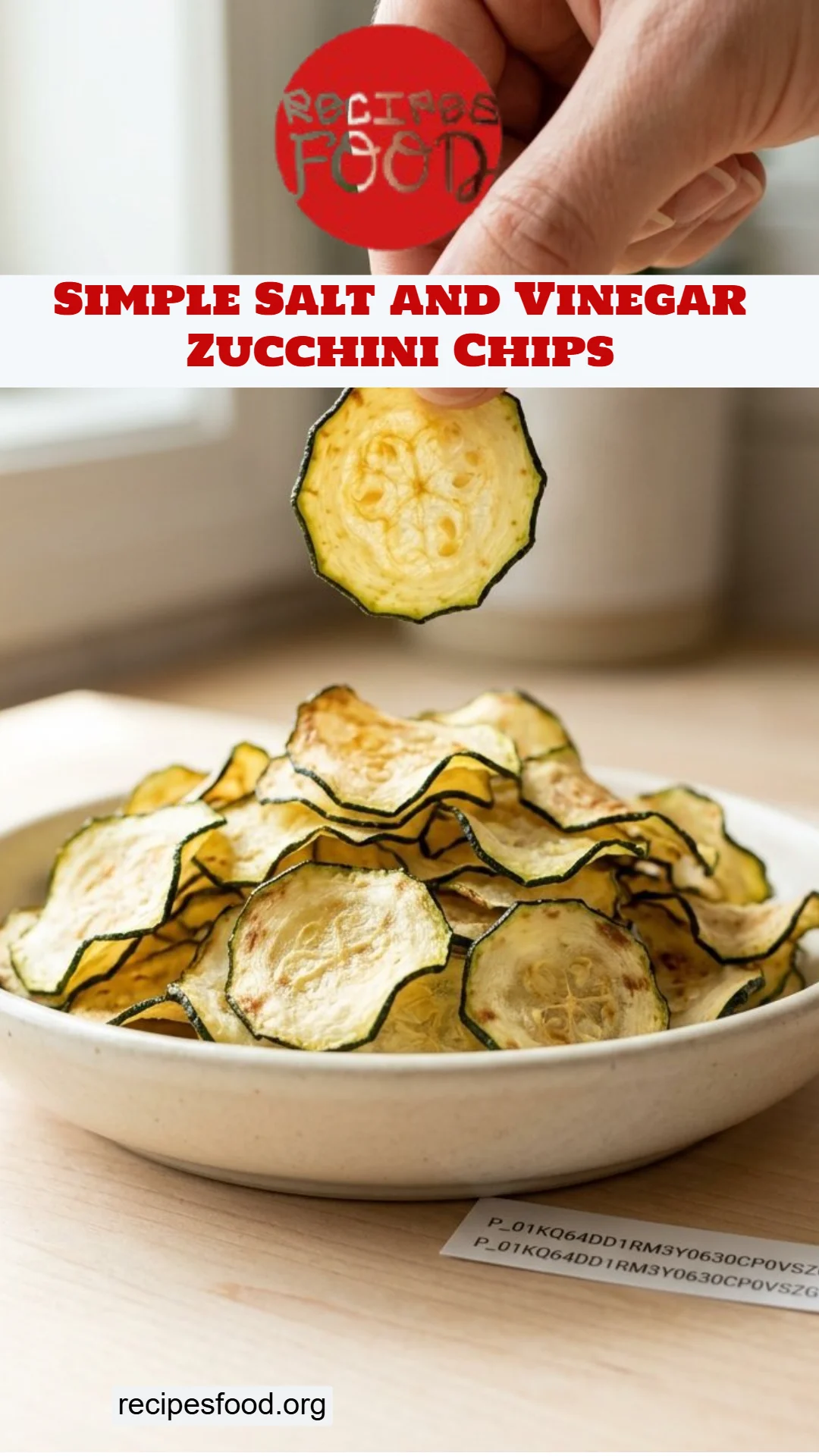 Simple Salt and Vinegar Zucchini Chips