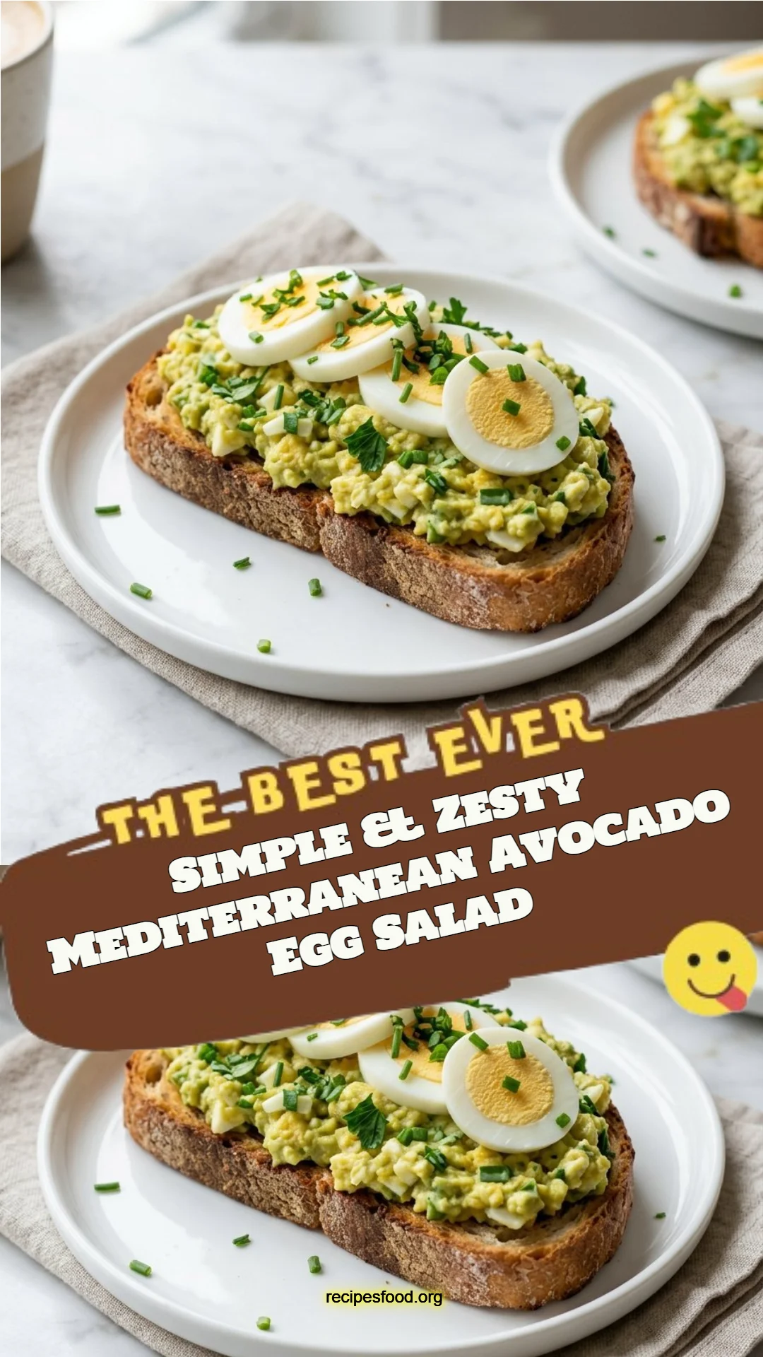 Simple & Zesty Mediterranean Avocado Egg Salad