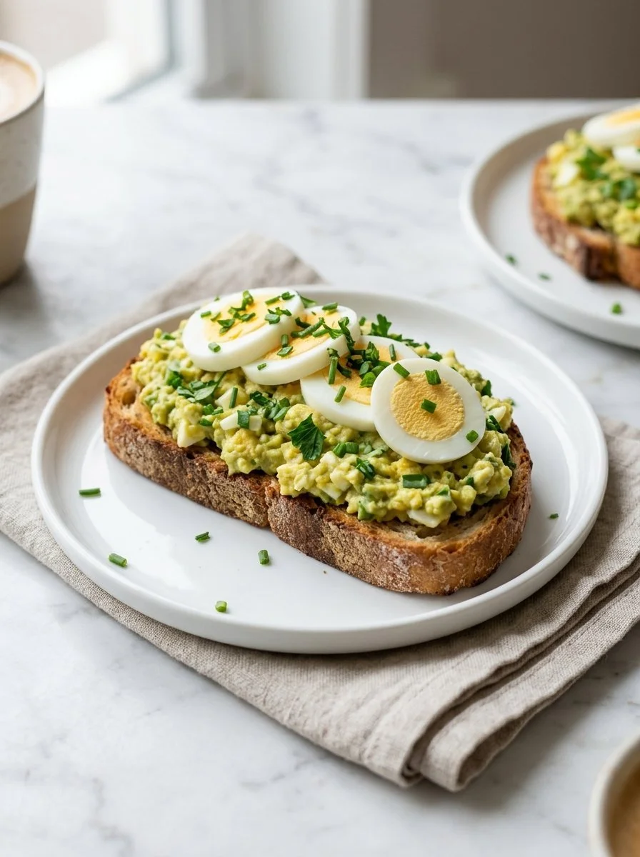 Simple & Zesty Mediterranean Avocado Egg Salad