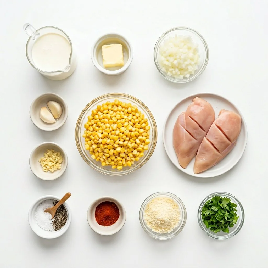 Skillet Creamed Street Corn Chicken