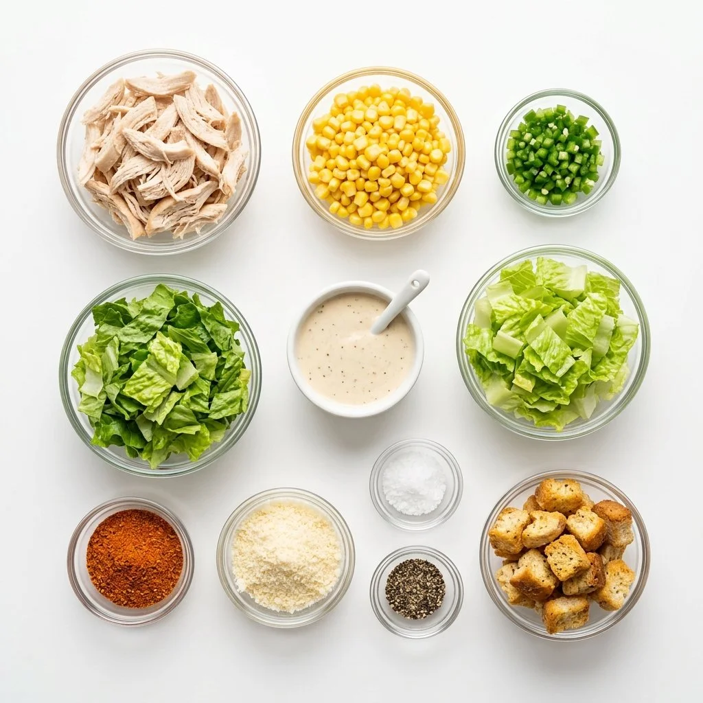 Tajín Chicken Jalapeño Corn Caesar Salad