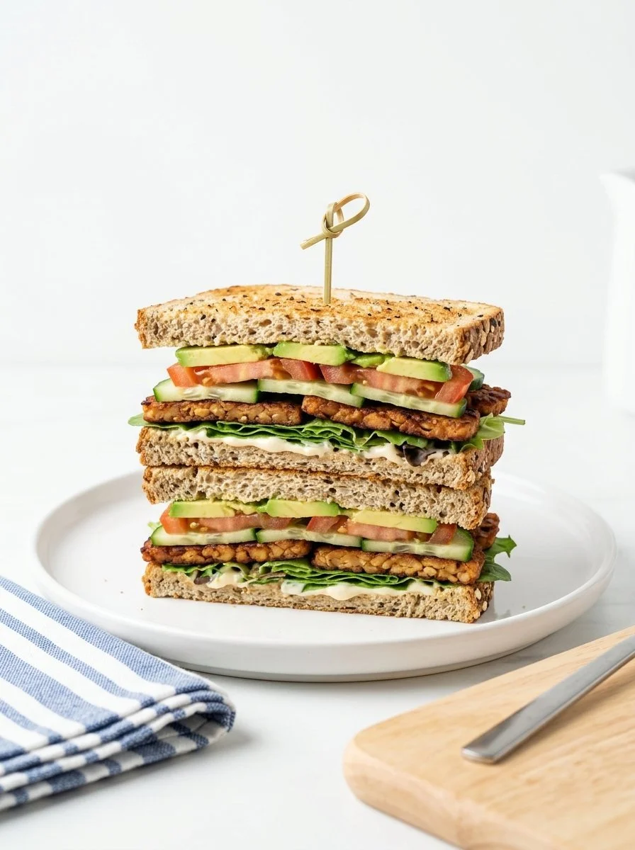 The Ultimate Vegetarian Club Sandwich