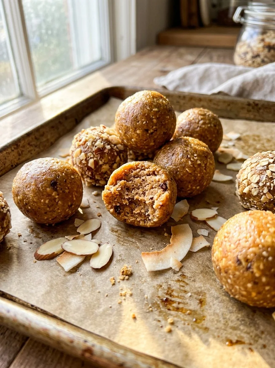 Vanilla Protein Balls (No Nuts, Paleo)