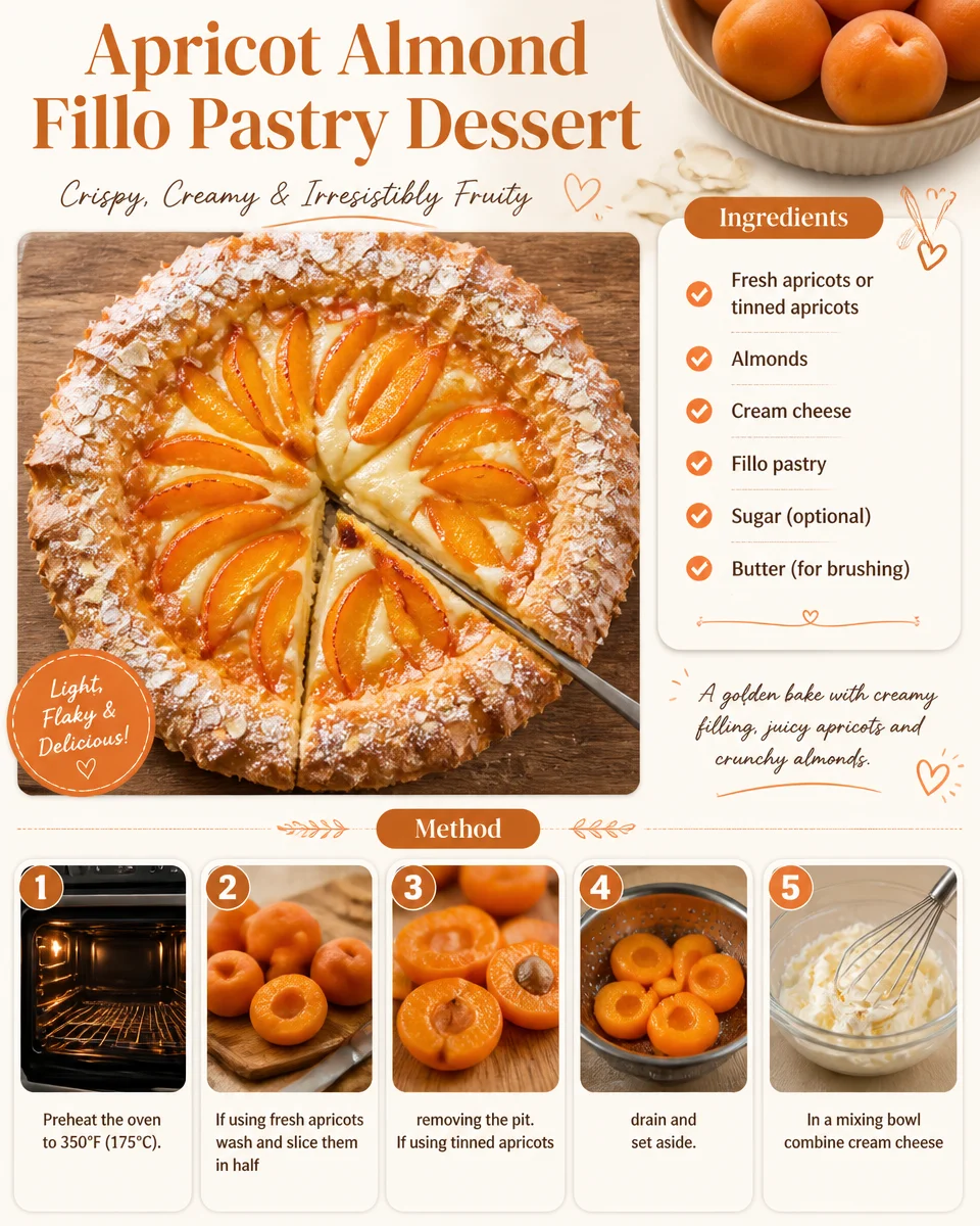 Apricot Almond Fillo Pastry Dessert