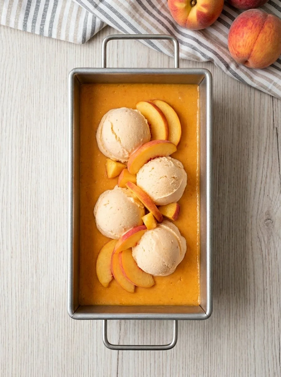 Bowl of Cardamom Apricot Sorbet with fresh apricots and cardamom pods